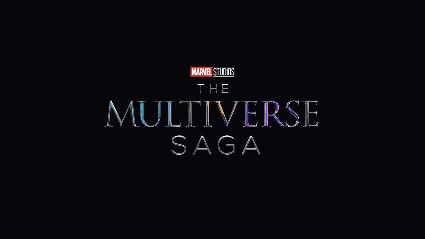 Marvel Studios The Multiverse Saga 標題卡，黑色背景上帶有發光文字。