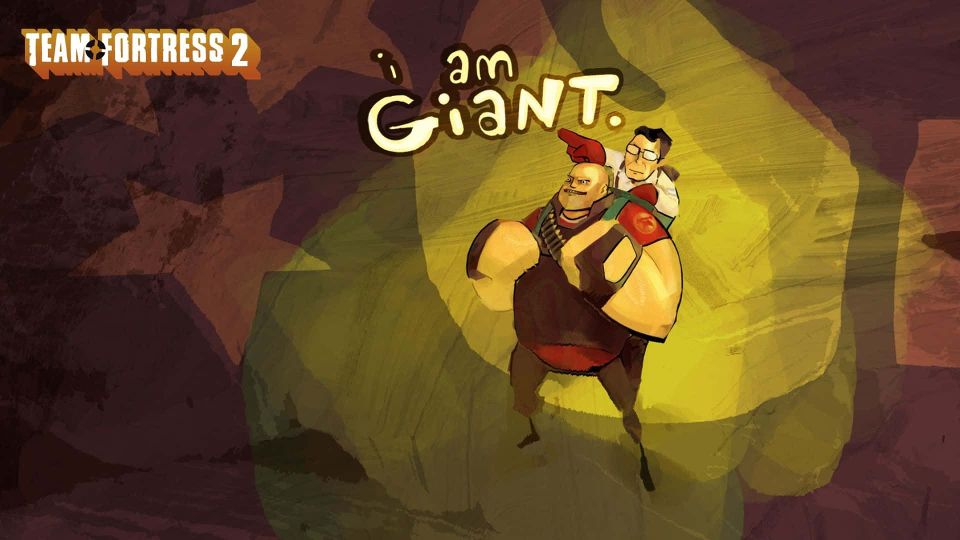 巨人角色肩上站著小人在洞穴中，有「I am Giant」文字。