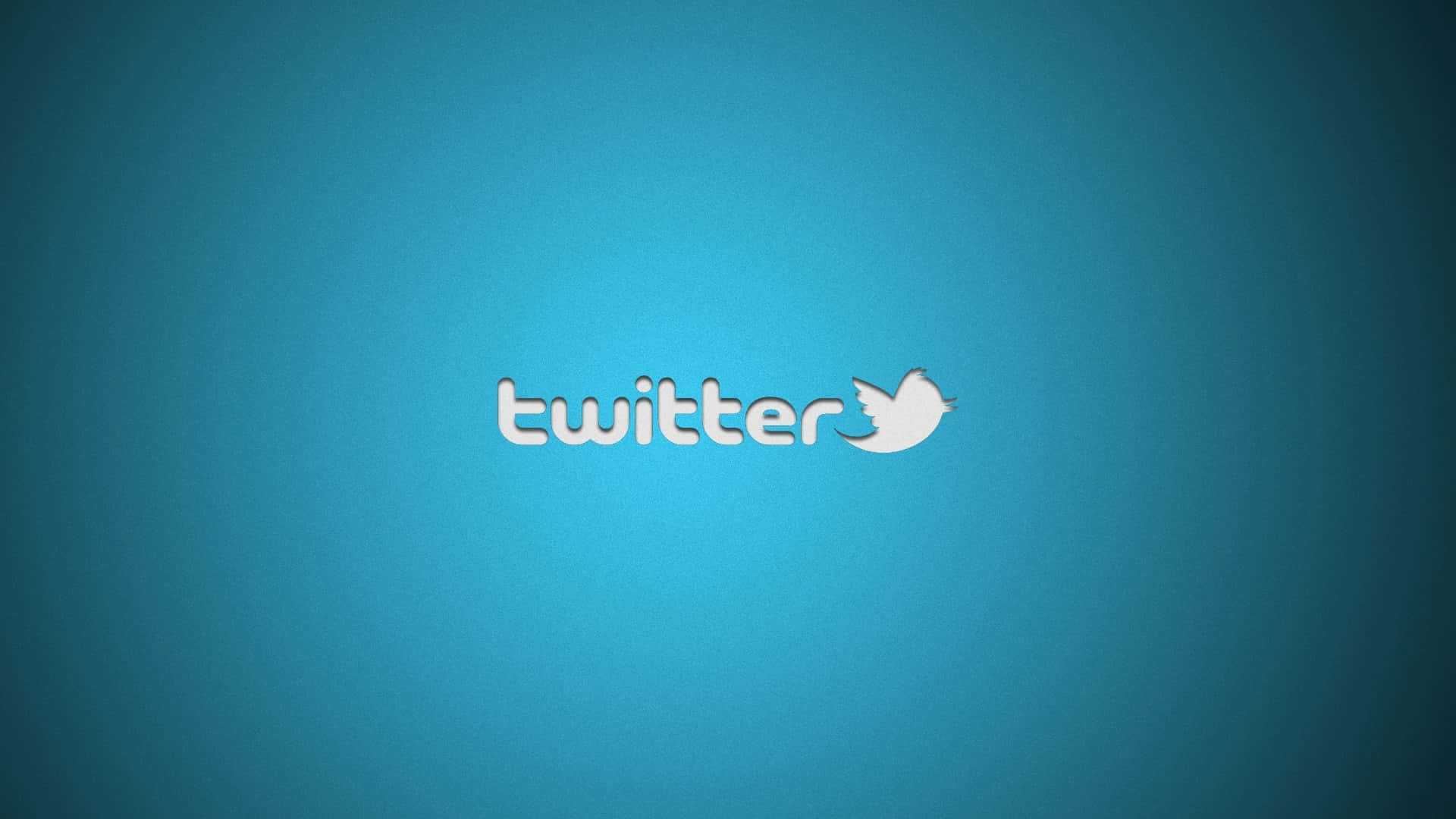 1920x1080 社交媒體背景Twitter標誌淺藍色 壁紙 — 白色Twitter標誌居中位於純藍色漸變背景上。