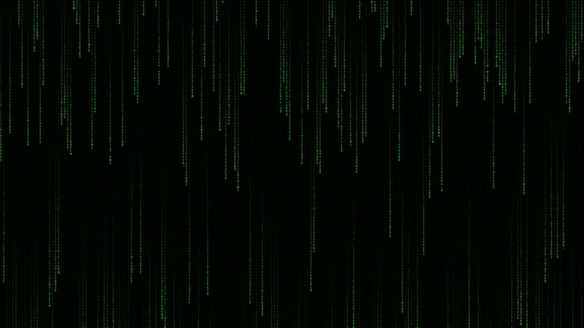 綠色數碼字符像雨一樣落在黑色屏幕上。