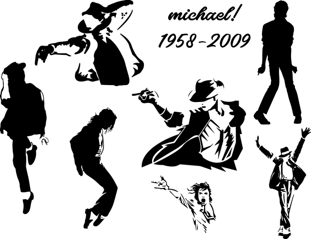 邁克爾·傑克森致敬剪影（1958-2009） 壁紙 — 純黑色背景，沒有可見的元素或紋理。