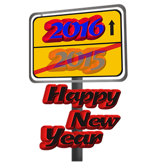 新年2016慶祝標誌 壁紙