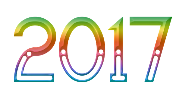 彩色漸變新年2017 壁紙