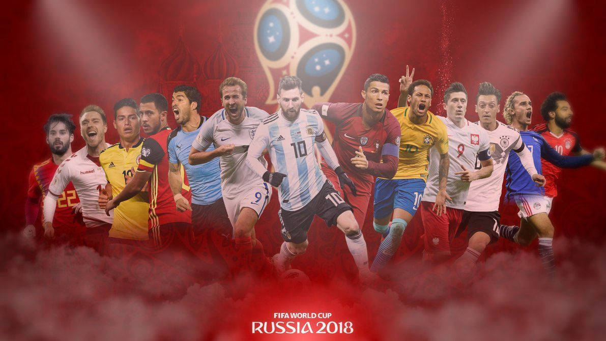 FIFA世界盃俄羅斯2018，頂級足球運動員以動態姿勢亮相。