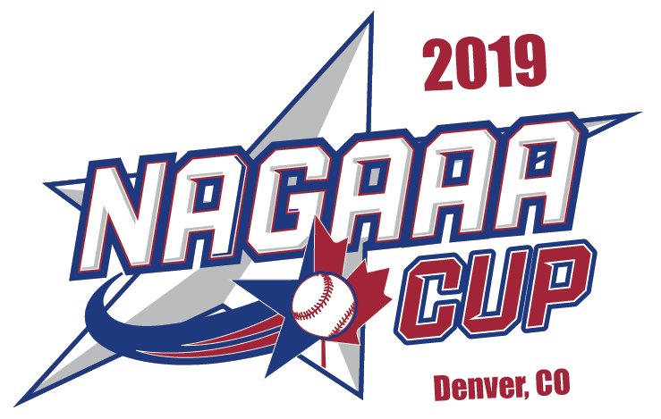 2019 NAGAAA杯丹佛隊標誌 壁紙 — 為科羅拉多州丹佛市設計的醒目2019年NAGAAA CUP標誌，包含棒球、星星和紅白藍色。