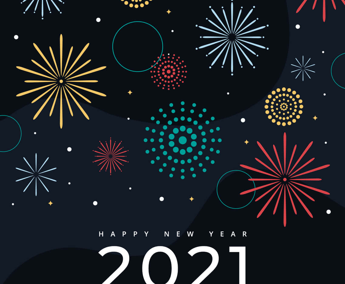 2021年新年煙花賀卡 壁紙