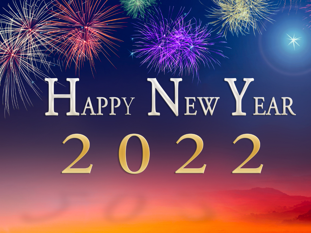 2022新年煙花問候圖 壁紙