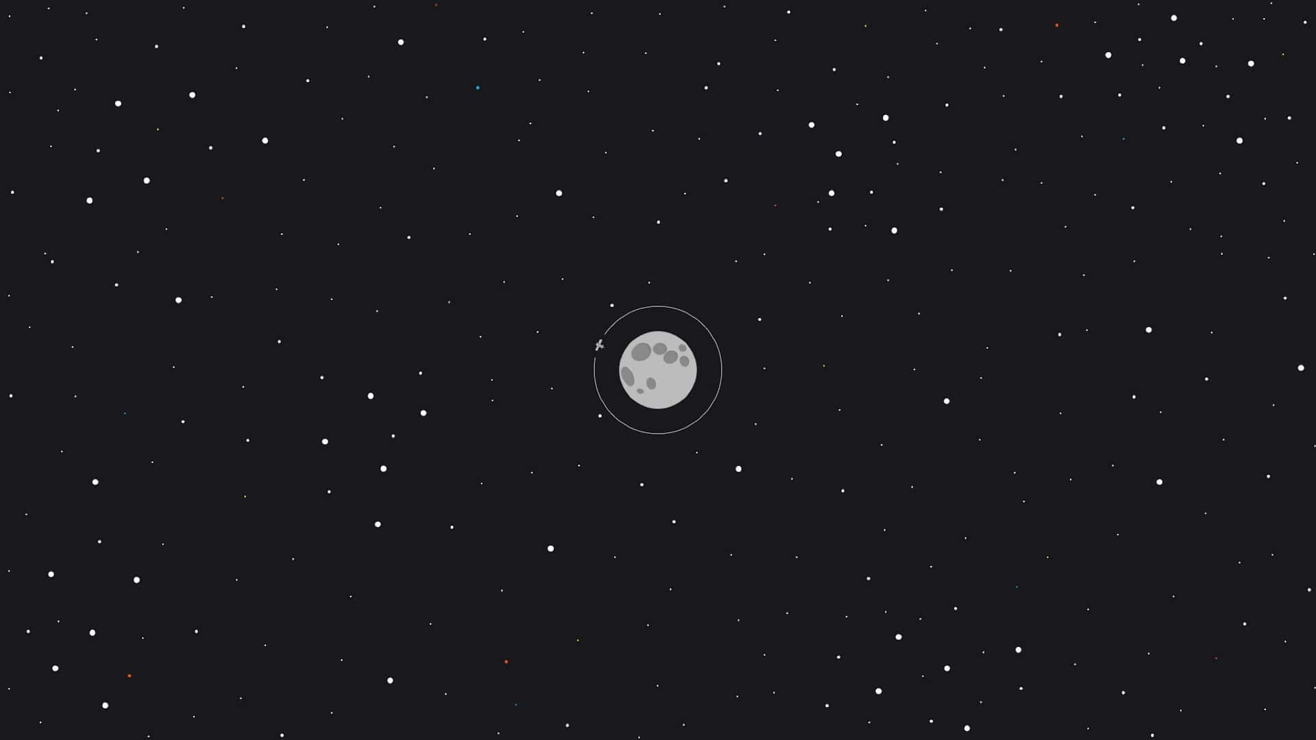 黑暗夜空中帶有隕石坑和星星的月亮