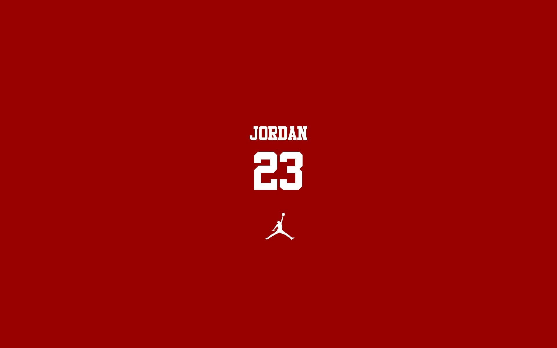 白色 Jordan 23 標誌及文字在紅色背景上