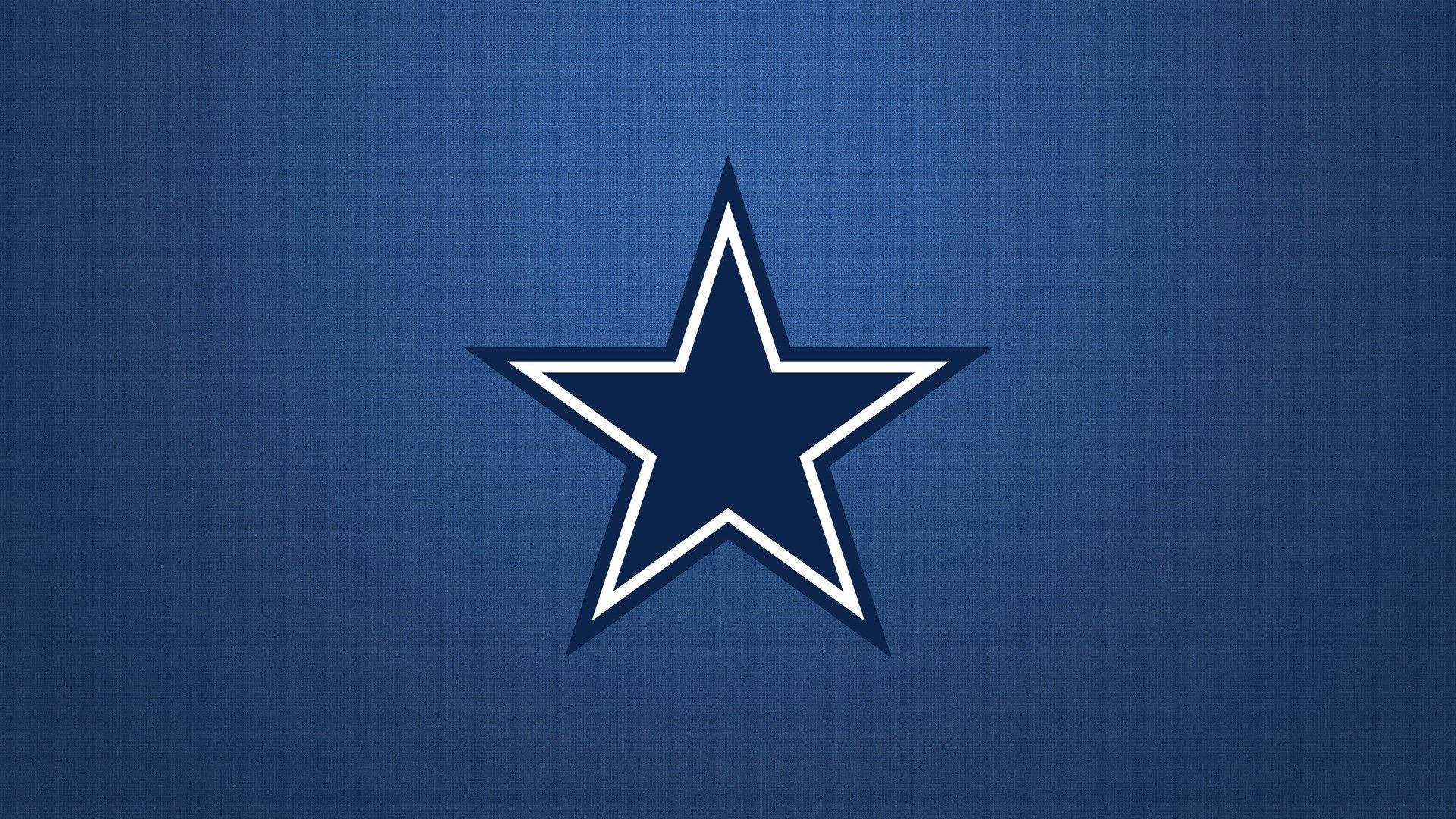 達拉斯牛仔隊星星標誌在漸變藍色背景上
