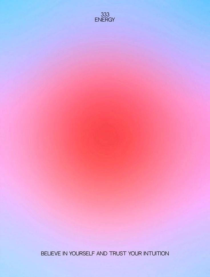 充滿活力的抽象漸變，帶有鼓勵自信和直覺的勵志文字。