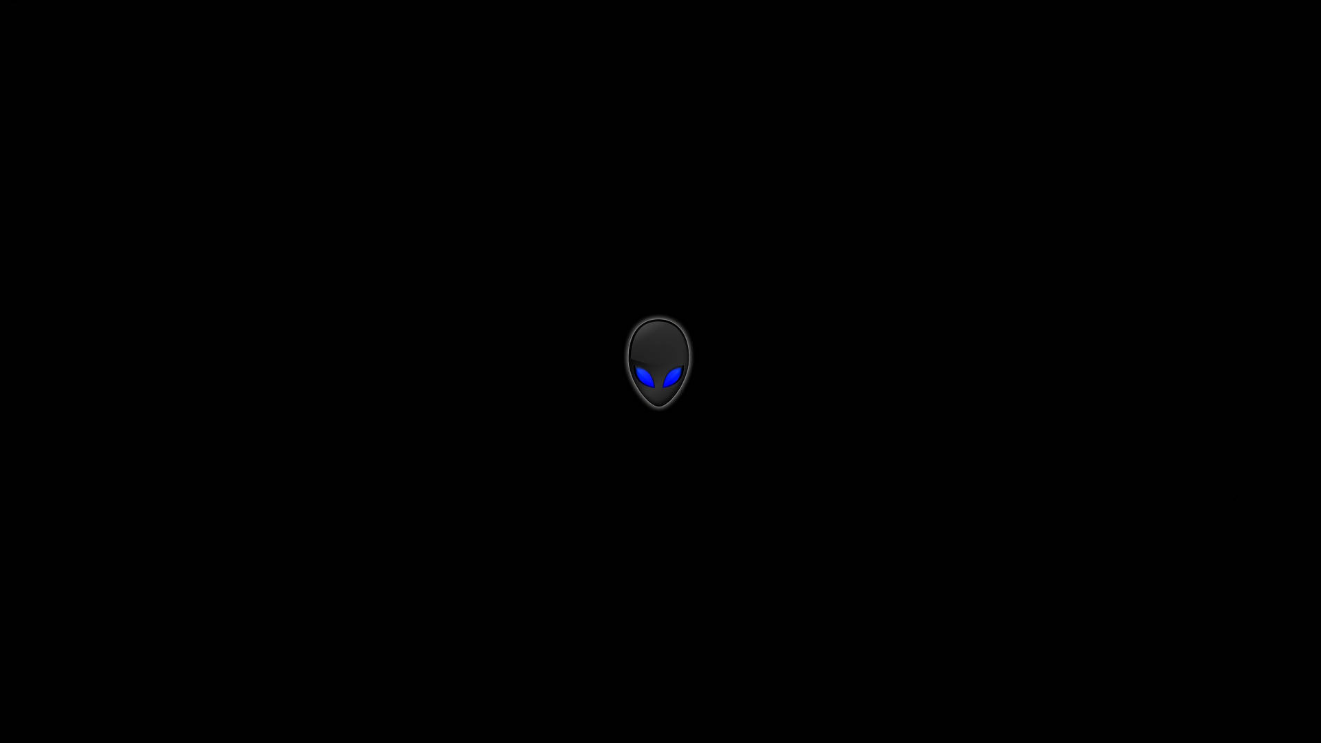 發光藍眼外星人頭像圖示，黑色背景