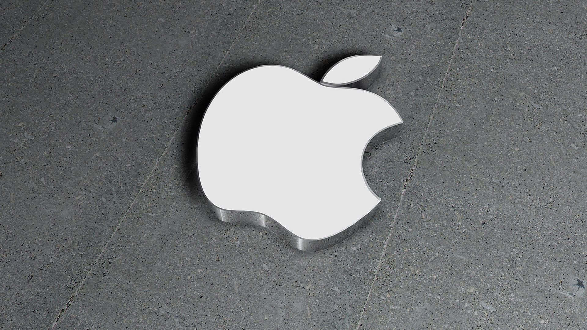 灰色混凝土表面上的Apple標誌
