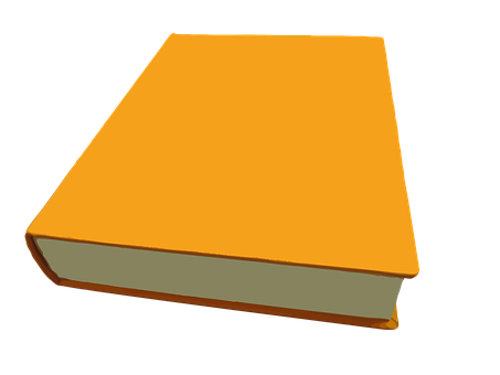 橙色封面書本3D渲染 壁紙
