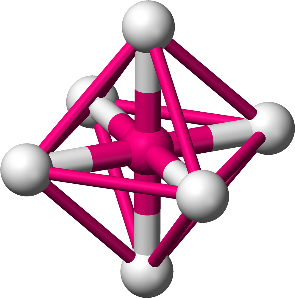 八面體分子幾何的3D模型 壁紙