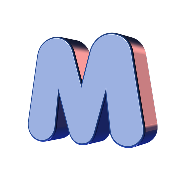 3D 字母 M 設計 壁紙