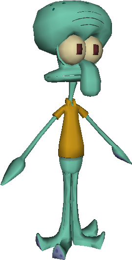 3D模型 章魚哥站立 壁紙
