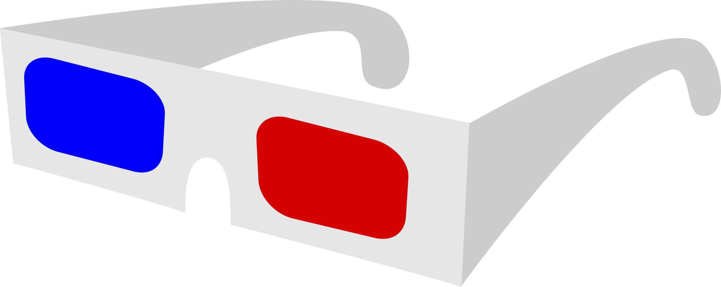 3D電影眼鏡向量圖 壁紙 — 經典紅藍3D眼鏡，白色鏡框，黑色背景上孤立。
