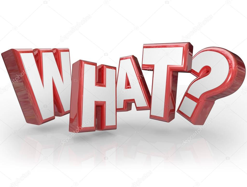 3D 問號字樣「WHAT?」 壁紙