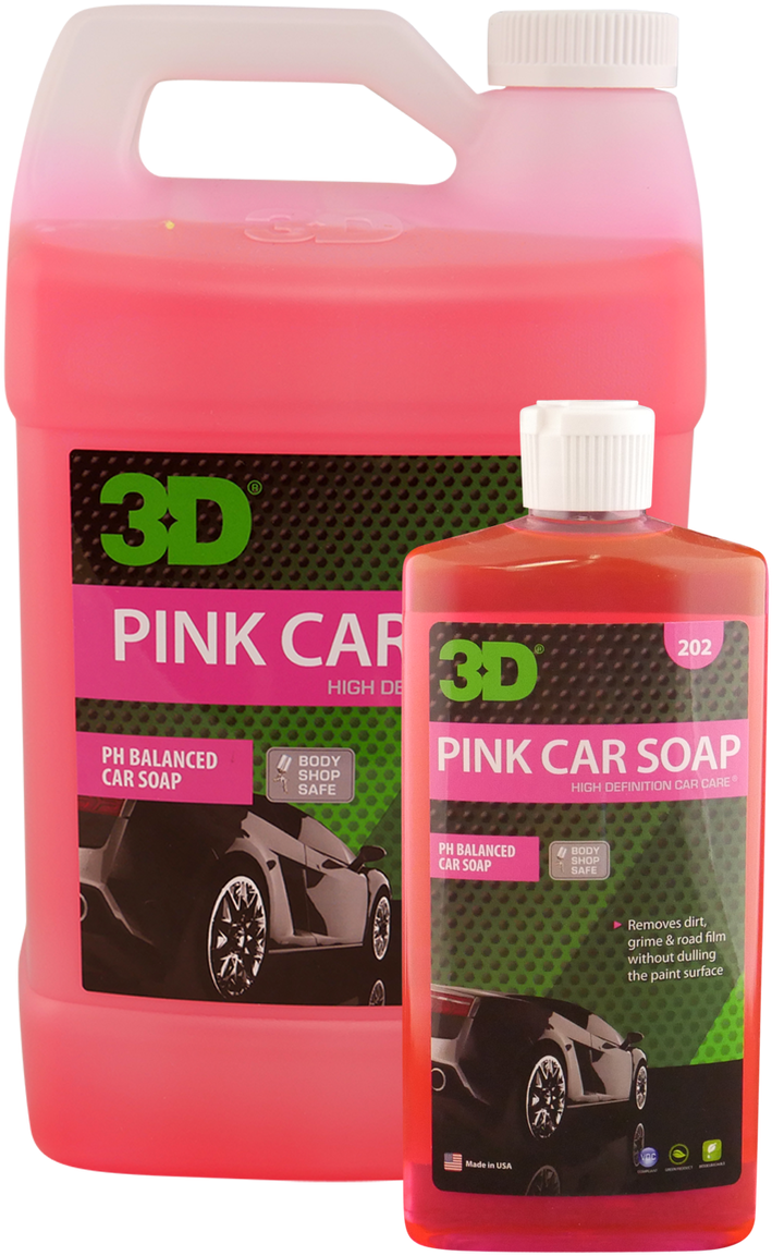3D 粉紅汽車肥皂產品 壁紙