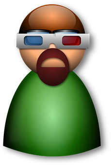 3D角色戴住3D眼鏡 壁紙