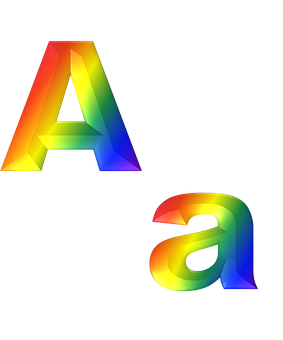 彩色3D字母A 壁紙