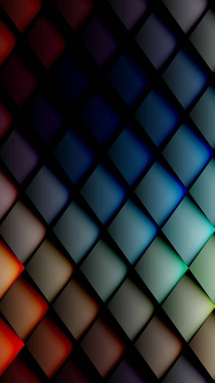 發光立方體的抽象數位藝術，以對角線圖案呈現漸變色彩。