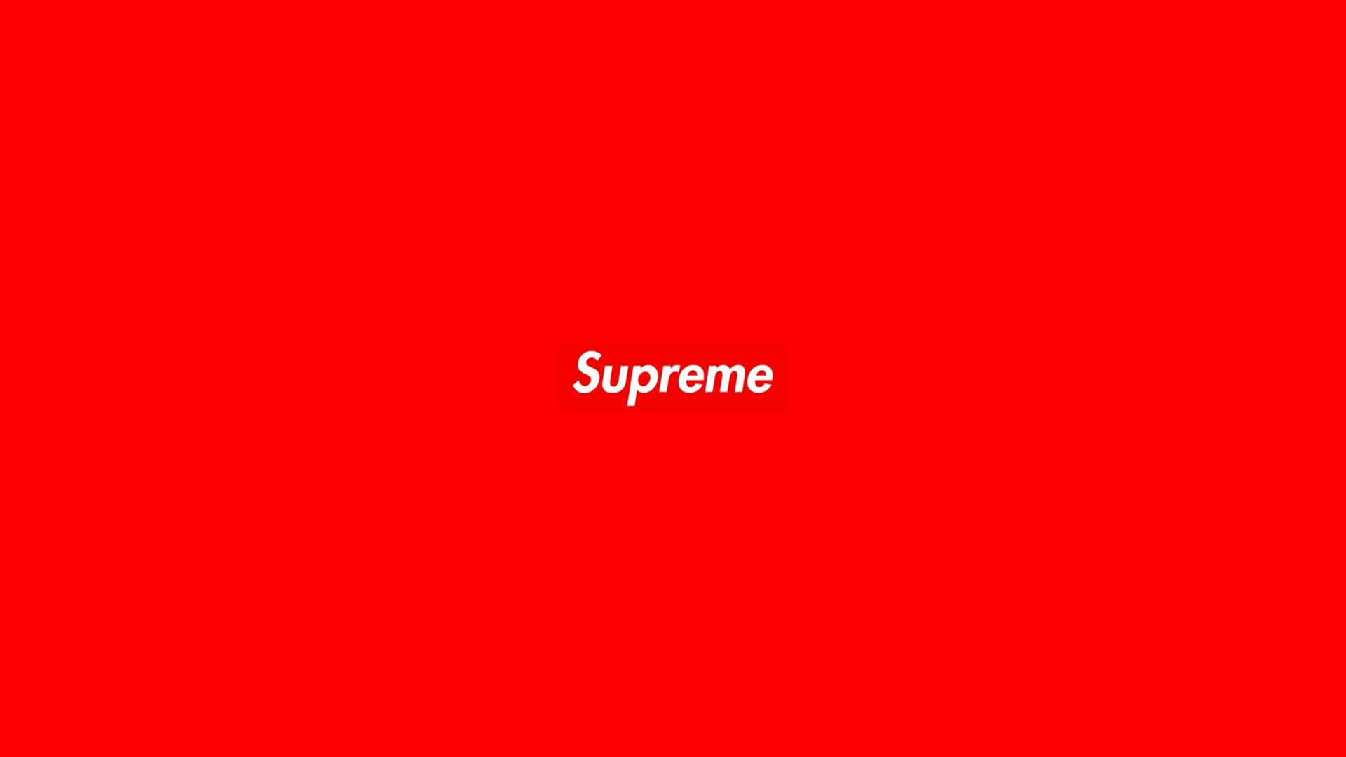 紅色背景，白色Supreme標誌居中。