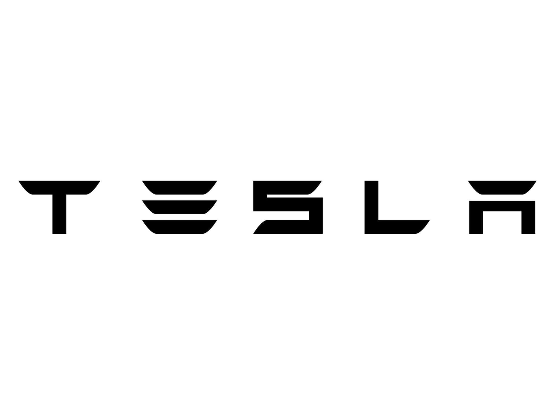 白色背景上的黑色 Tesla 標誌