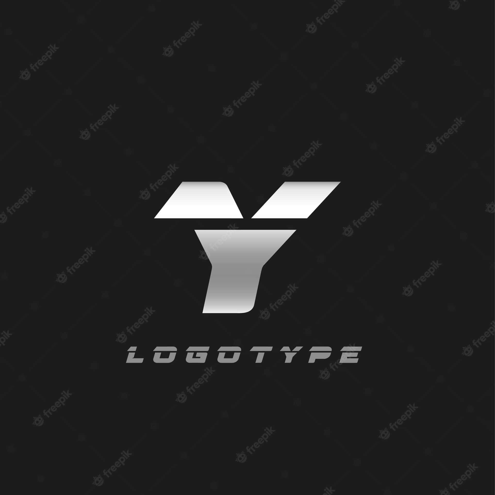 銀色風格化Y標誌，在深色背景上帶有漸變效果，下方有文字
