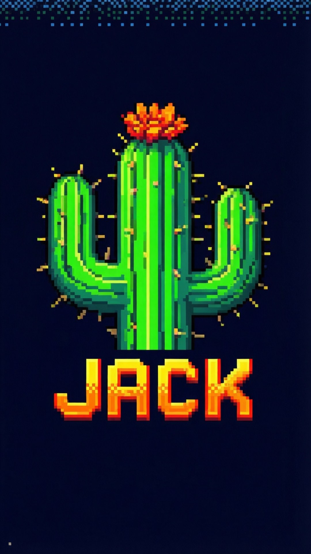 8-bit Cactus Jack 像素藝術 壁紙