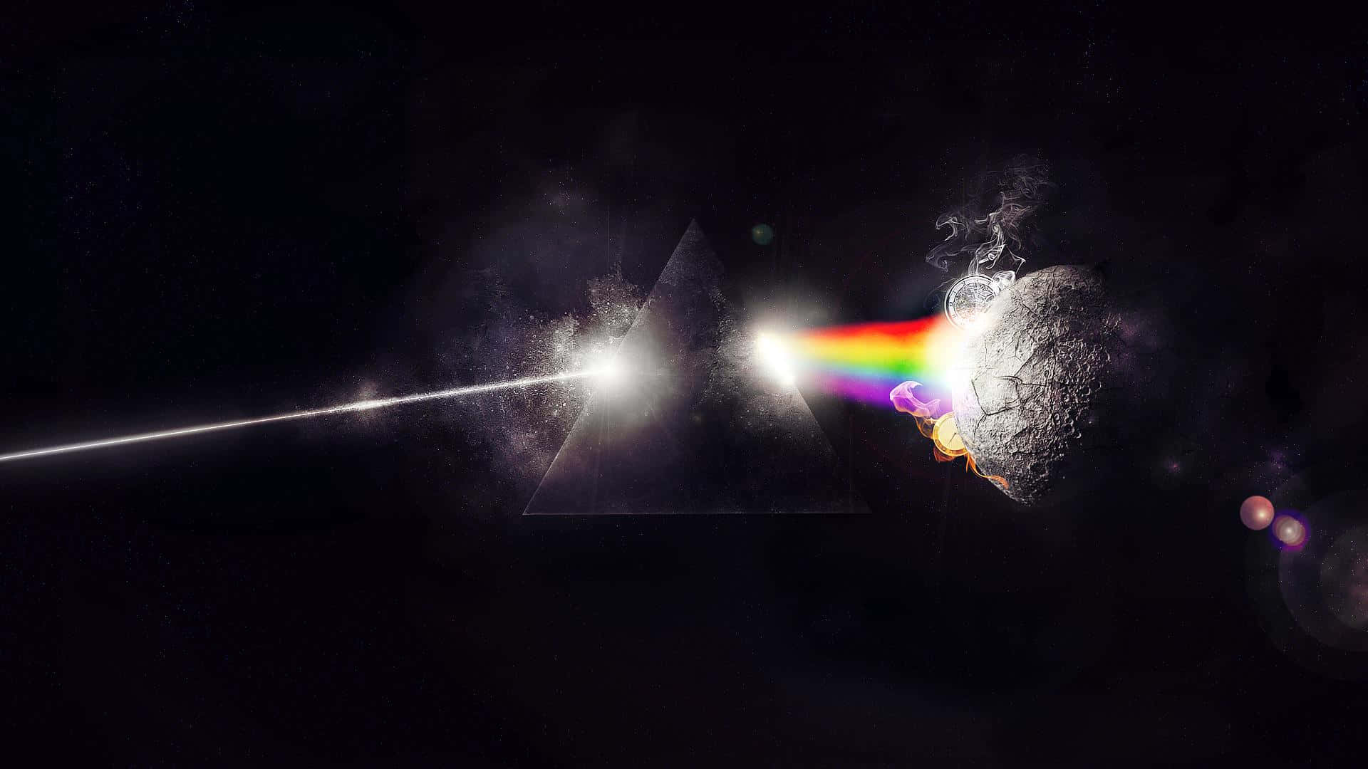 太空中的棱鏡產生彩虹光束擊中小行星