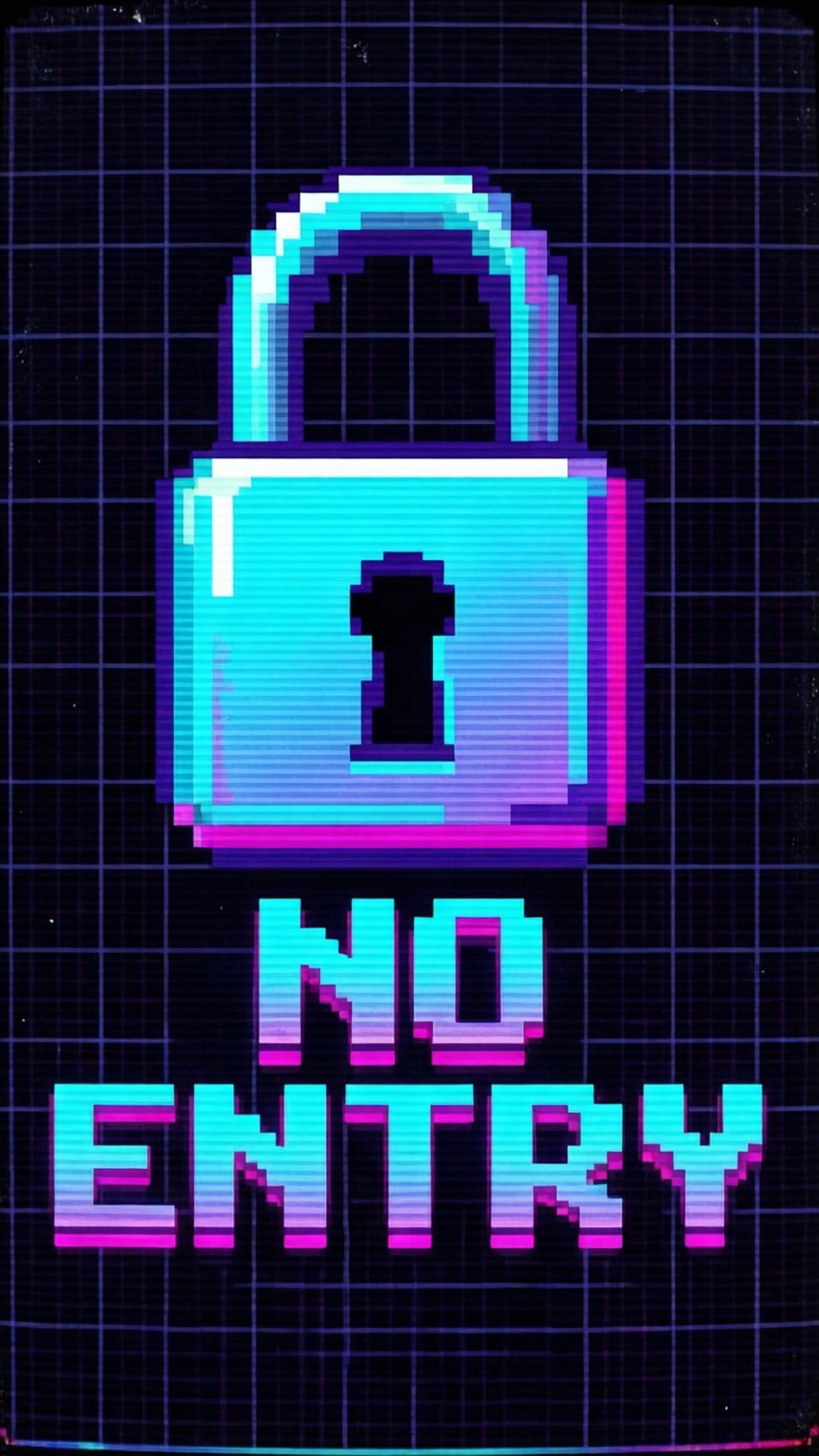 8Bit 不准進入鎖 壁紙
