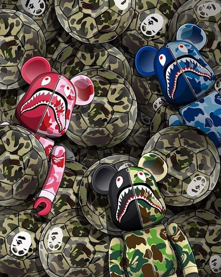 A Bathing Ape Bearbears 迷彩圖案 壁紙