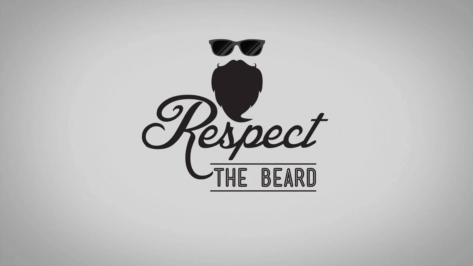帶有戴太陽眼鏡的鬍鬚和文字「Respect THE BEARD」的標誌