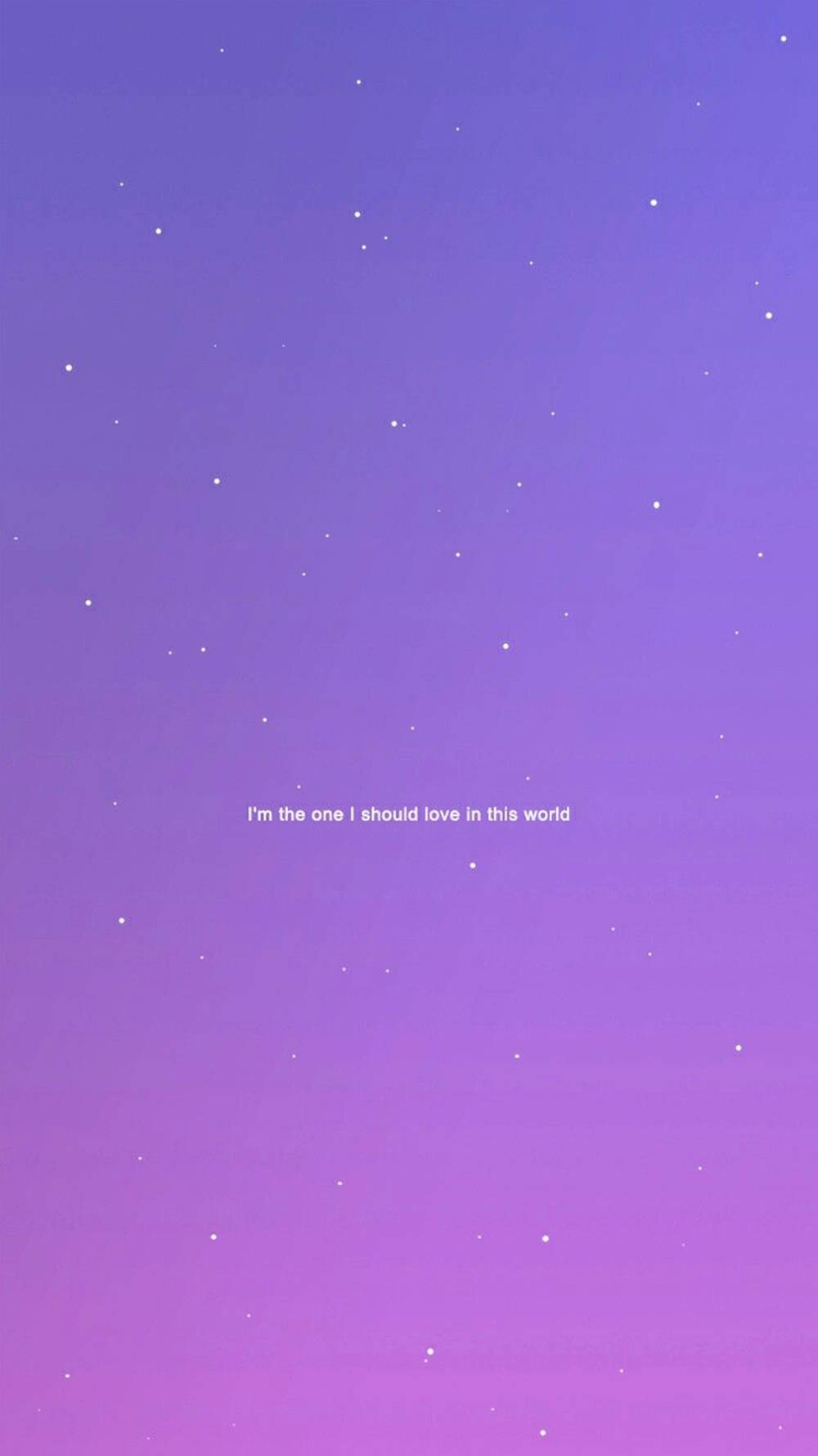 紫色漸變天空，帶有星星和勵志名言