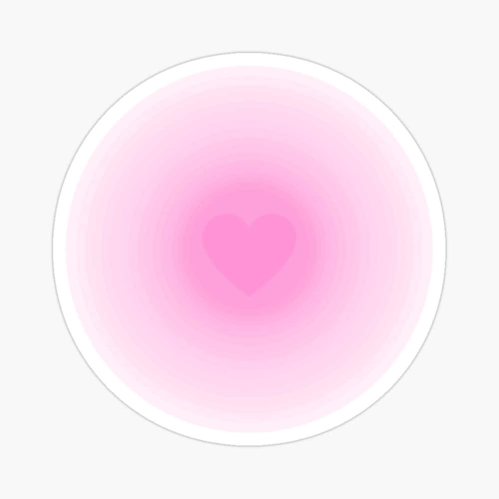 圓形漸變設計中的粉紅色心形。 — 粉紅色心形動圖 壁紙