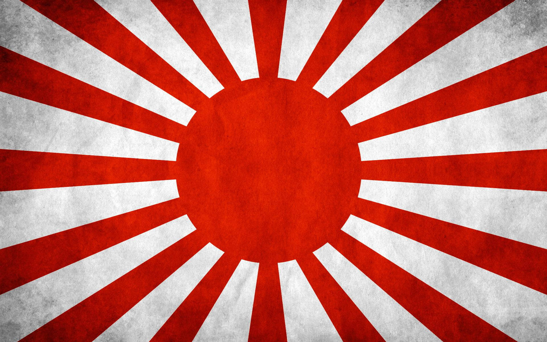 經風化的日本旭日旗，帶有紅白光芒。