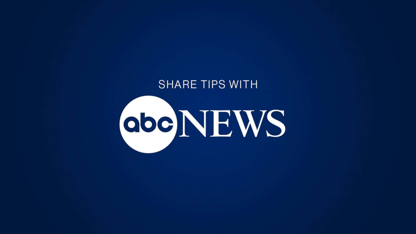 與ABC新聞分享貼士圖 壁紙 — 白色abc news標誌居中於深藍色漸變背景上，上方有文字。