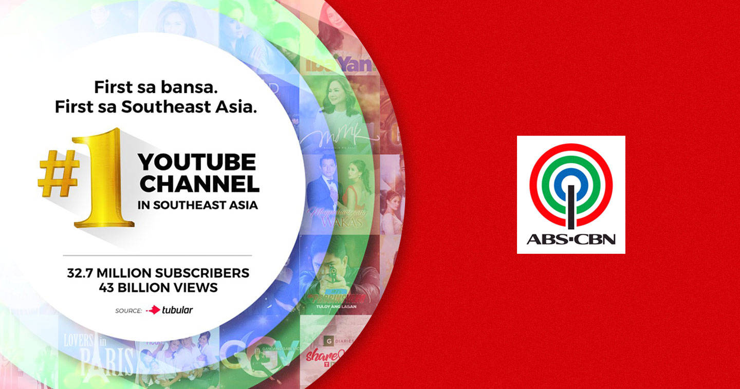 ABS-CBN的YouTube頻道聲稱在東南亞排名第一，擁有3270萬訂閱者和430億次觀看。