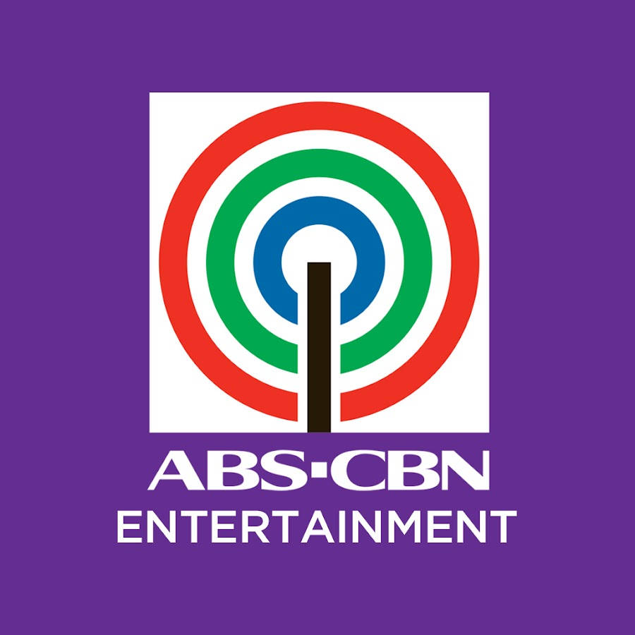 ABS-CBN Entertainment 標誌，紫色背景上有色彩繽紛的同心圓。