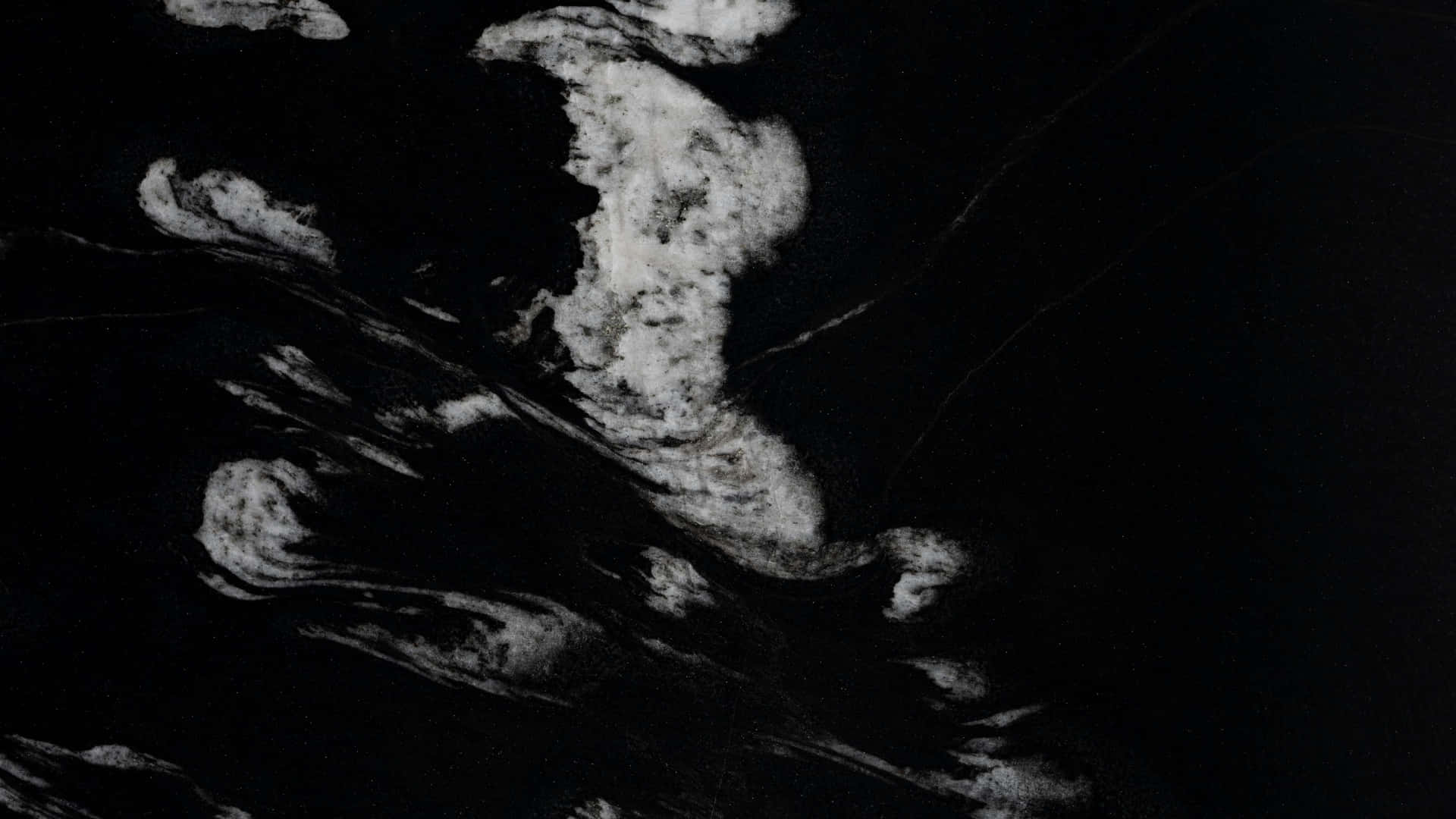 壁紙 — 抽象黑白大理石紋理，帶有漩渦狀有機紋理和強烈對比。