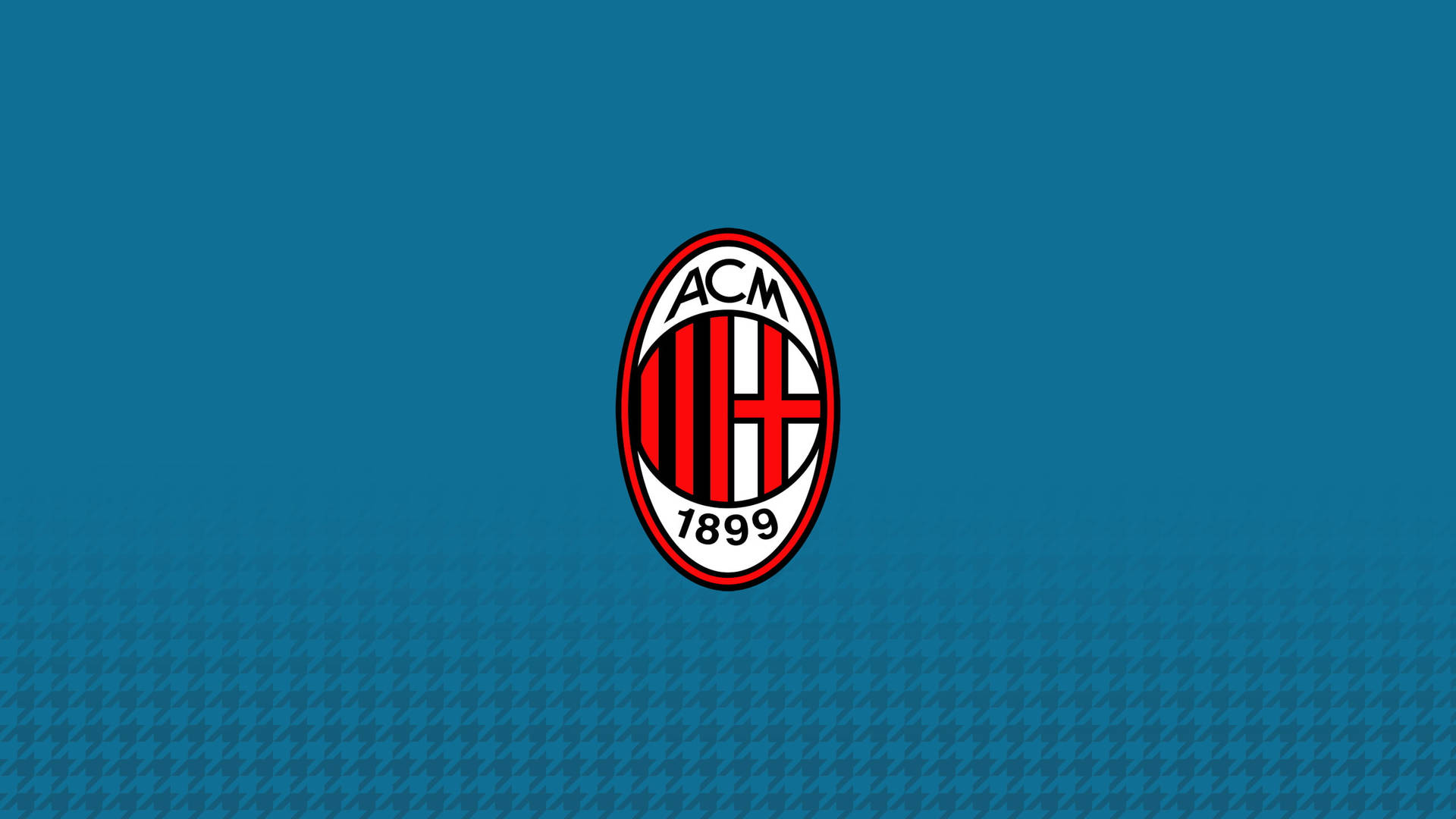 AC Milan 足球會標誌在藍色千鳥格背景上