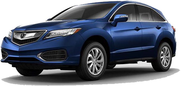 藍色Acura RDX SUV側面視圖 壁紙 — 時尚藍色Acura RDX SUV在工作室燈光下展示，帶有乾淨的白色背景和微妙的陰影。