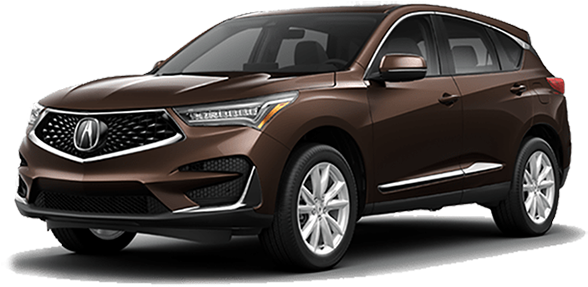 棕色Acura豪華SUV 壁紙 — 一款時尚的棕色Acura SUV在工作室燈光下展示，帶有鍍鉻飾邊和合金輪圈。
