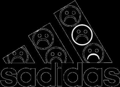 惡搞 Adidas 標誌配悲傷表情 壁紙