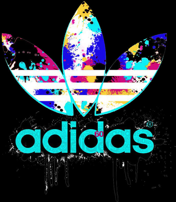 多彩Adidas三葉草標誌藝術 壁紙