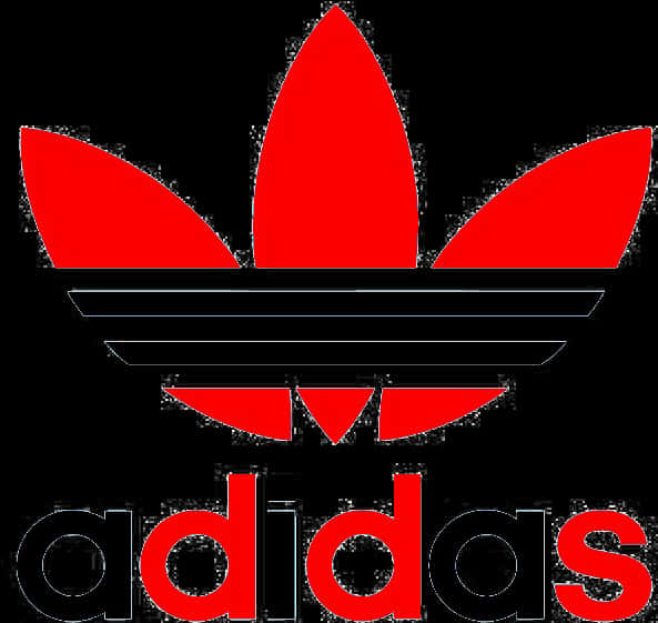 Adidas Trefoil Logo 紅色配黑色 壁紙