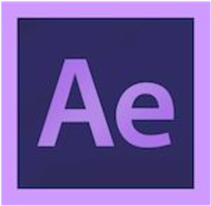 Adobe After Effects 標誌 壁紙 — Adobe After Effects 標誌，深紫色背景上帶有漸變紫色字母，並由淺紫色邊框框住。