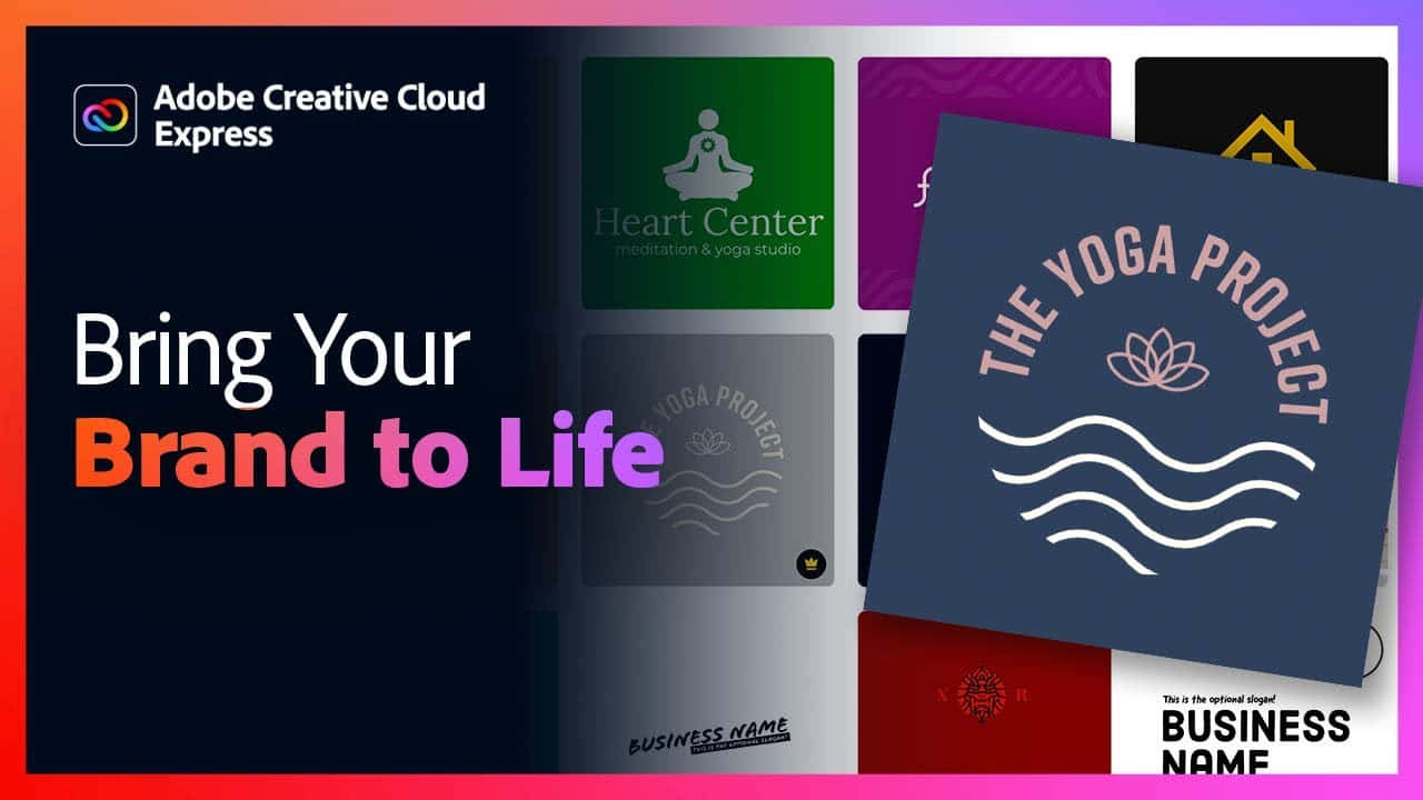 適用於瑜伽工作室和企業的 Adobe Creative Cloud Express 品牌推廣工具。